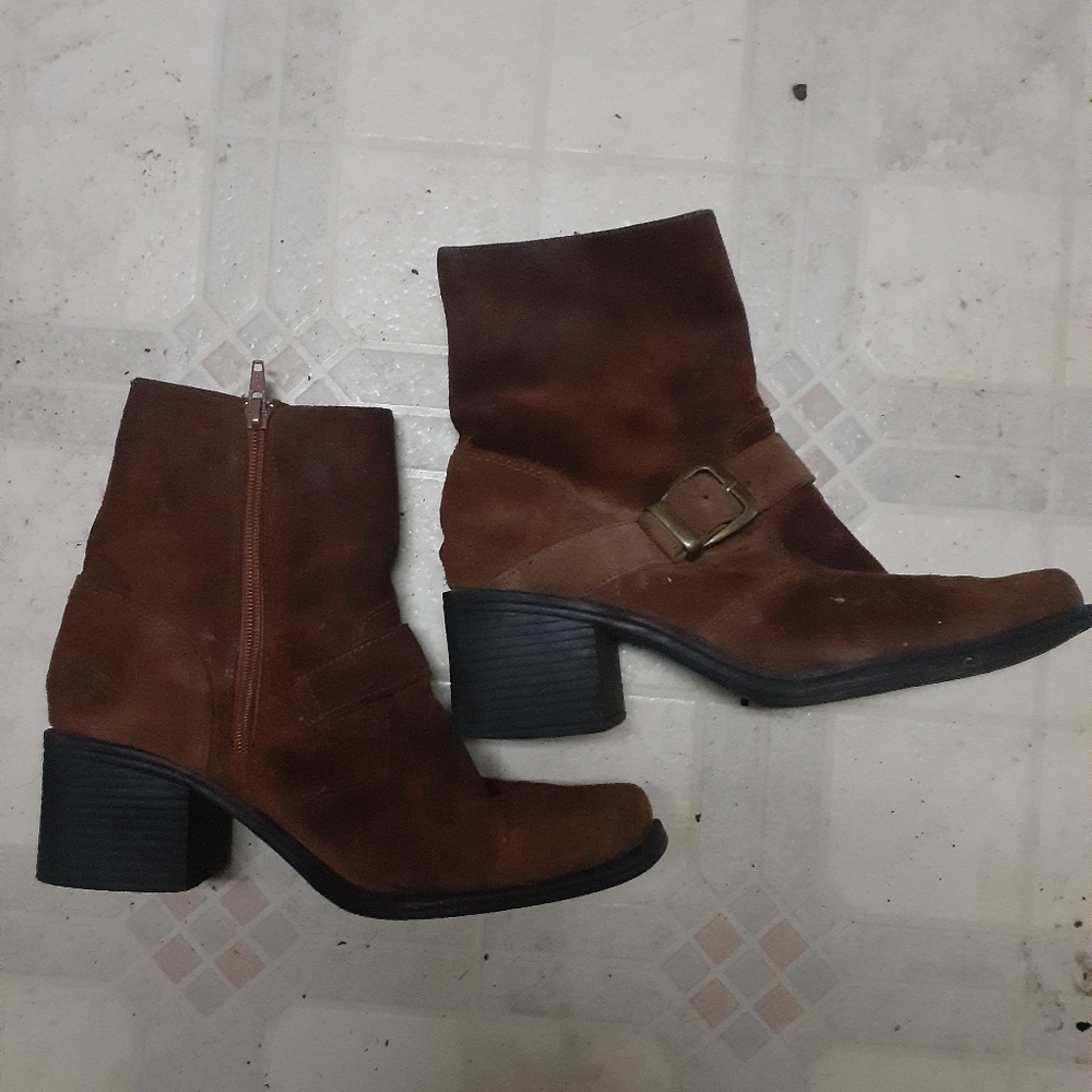 Brown Suede Ankle Boots